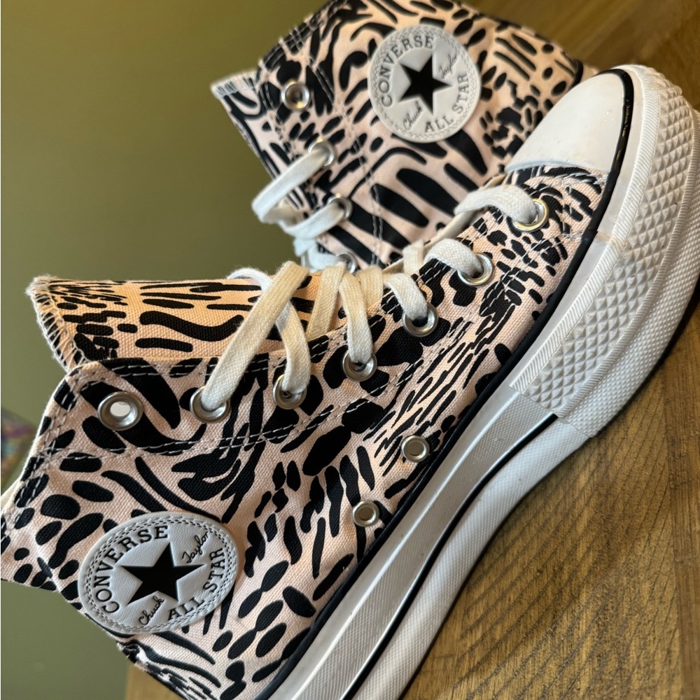 Converse Women's Platform Animal Print High-Top Sneakers